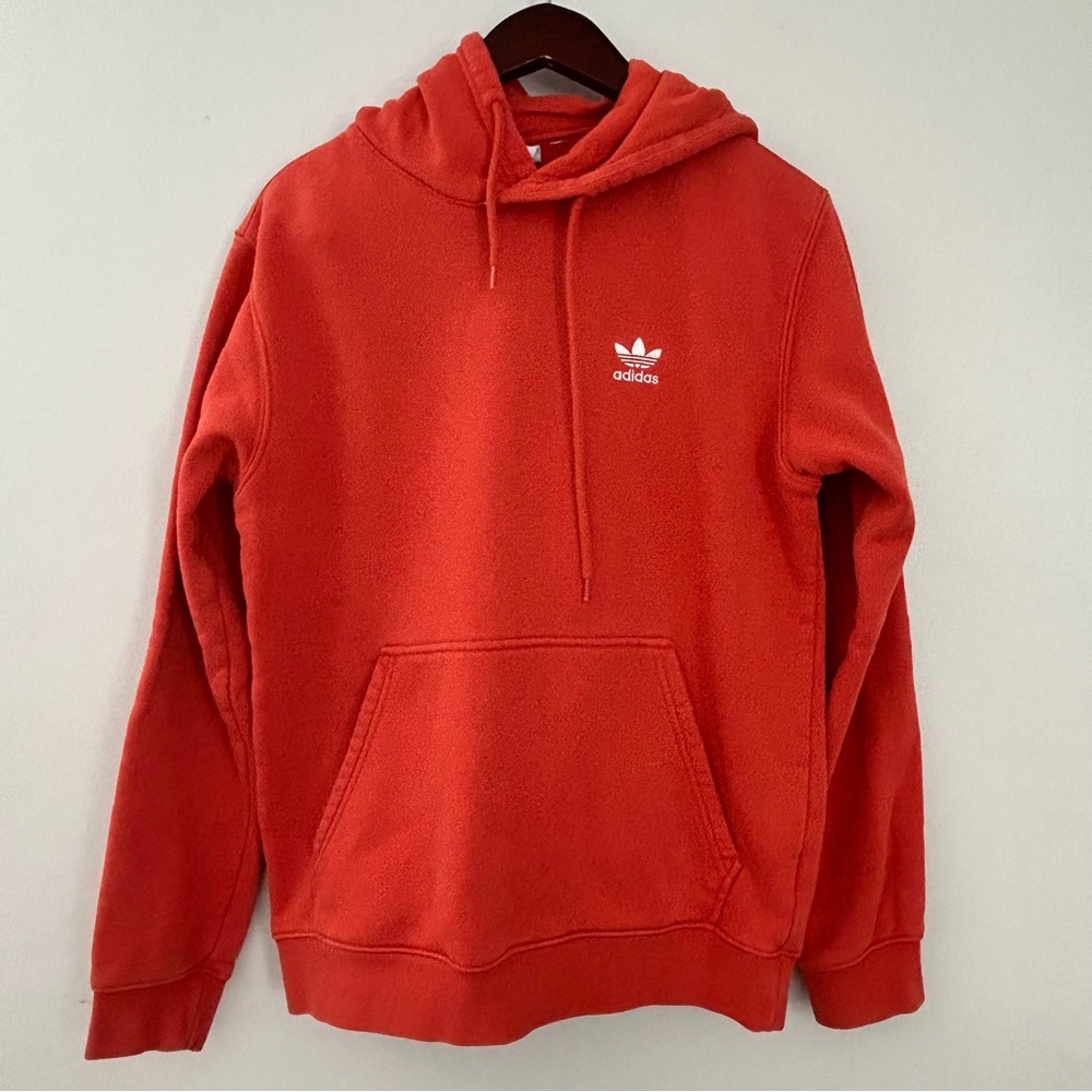 Adidas Men's Trefoil Essentials Hoodie Preloved Red/orange S